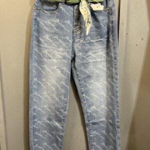 Spodnie jeansowe z napisami (36)