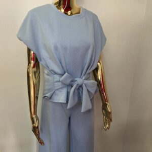 Garnitur z wiązaniem baby blue(187)